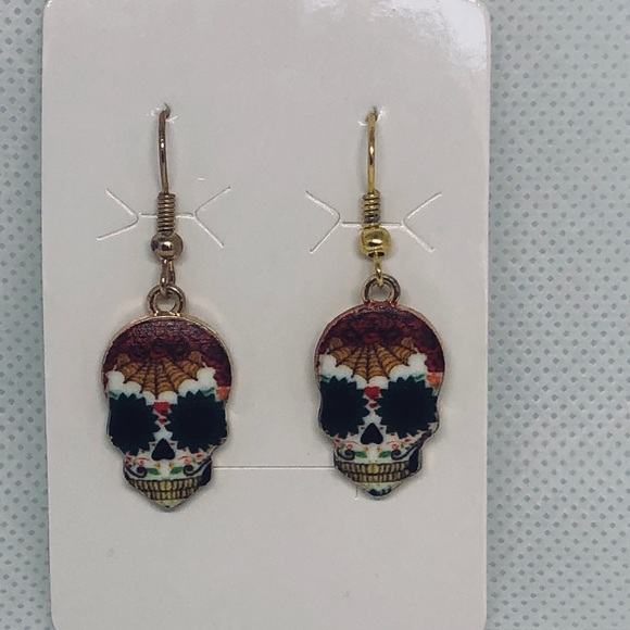 NWT {3 for $20} skeleton dangle earrings Halloween - Picture 4 of 4